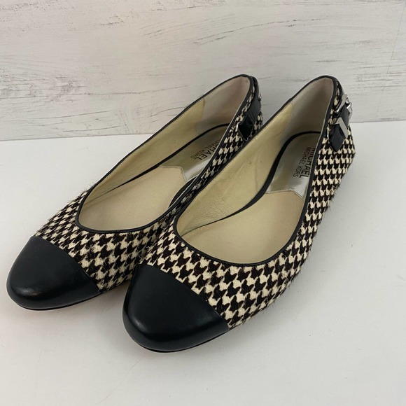 MICHAEL Michael Kors Shoes - Michael Kors Dion Ballet Flats Houndstooth Calf Hair